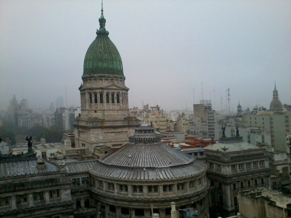 Vista do terraço do hotel para o Congresso de La Nación