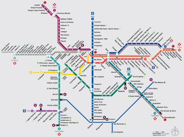 Mapa do metro de São Paulo